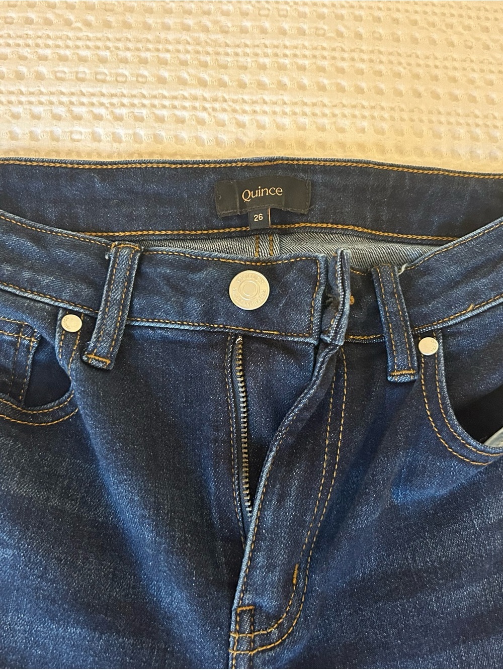 Quince Dark Blue Bella Wide-Leg Jeans - Picture 3 of 6
